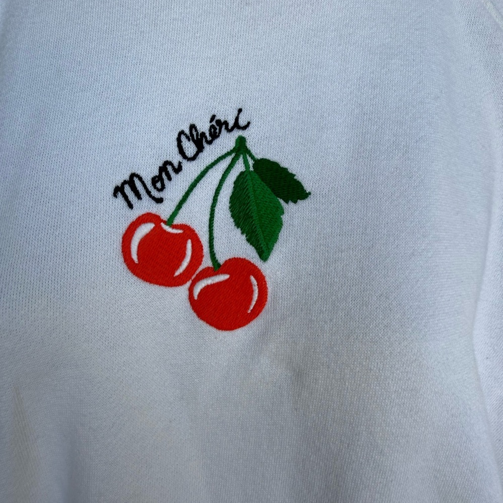 Old Navy “Mon Cheri” Graphic Cream Sweatshirt (XL) - Picture 7 of 9